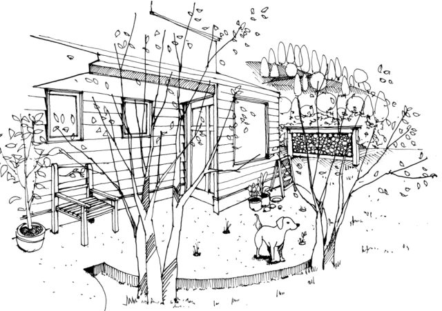 【大分県 長湯温泉 丘の上の家＆長湯鍼灸院】のイラスト計画案の画像